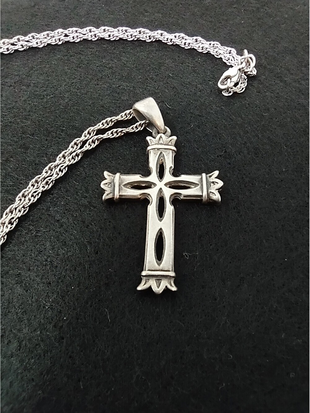 James Avery 925 Sterling Silver Jubilee Crown Cross Pendant